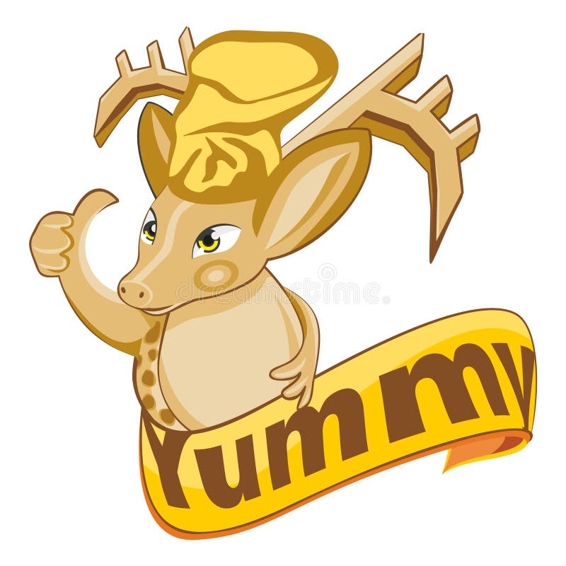 Vector chef deer vector illustration