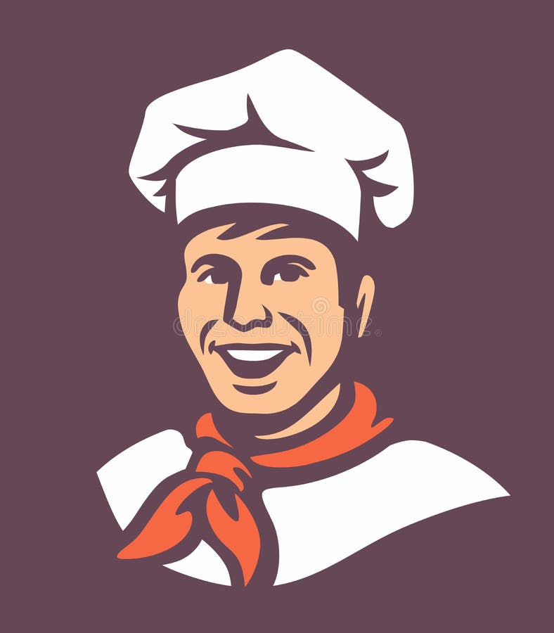 Vector chef with hat royalty free illustration