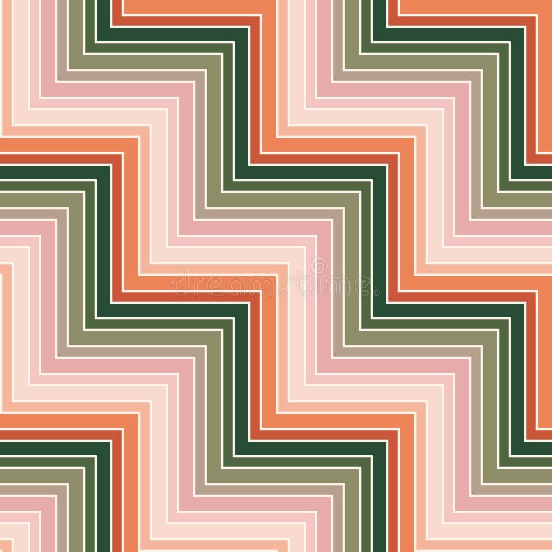 Vector chevron seamless pattern. Simple zigzag stripes texture. Funky background stock illustration