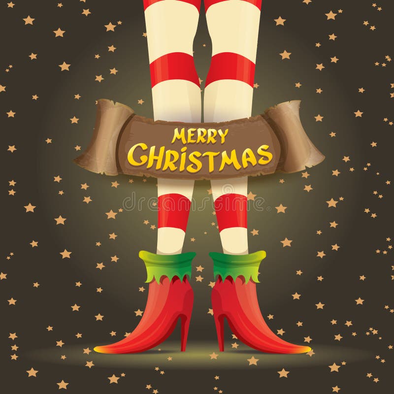 Elf Christmas Cartoon Banner Stock Vector Illustration Of Smile Winter 16966483
