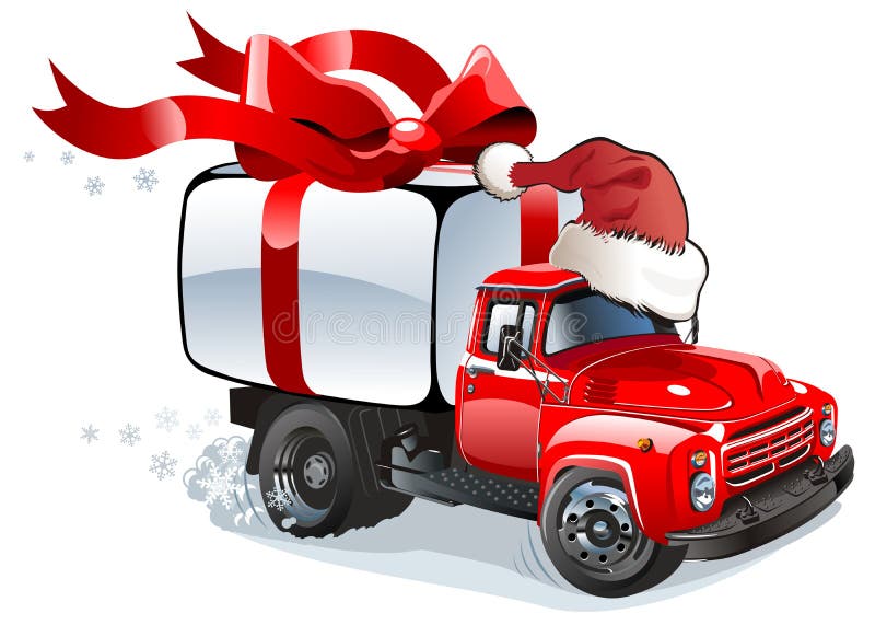 Download Vector Christmas Delivery / Cargo Truck Stock Vector - Illustration of illustration, christmas ...