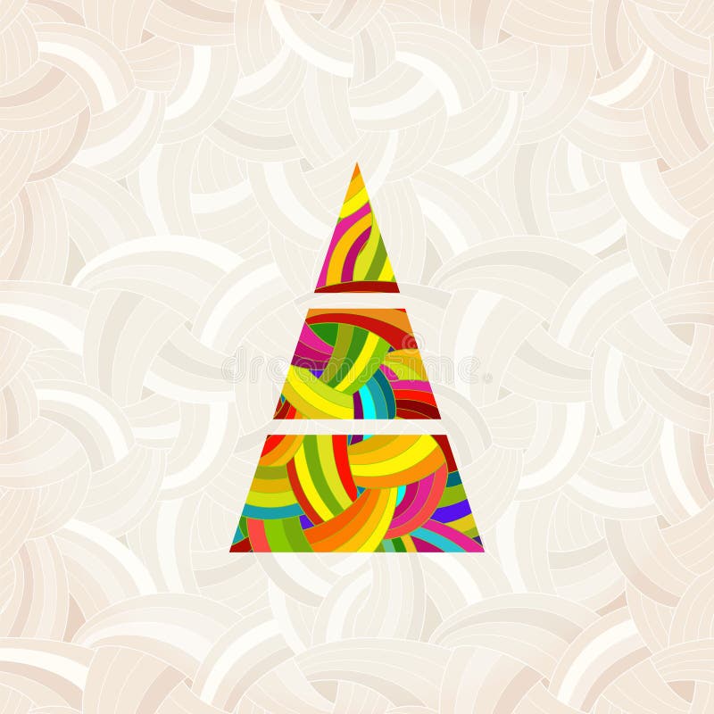 Download Vector Christmas Tree In Rainbow Colors. Colorful Pattern ...