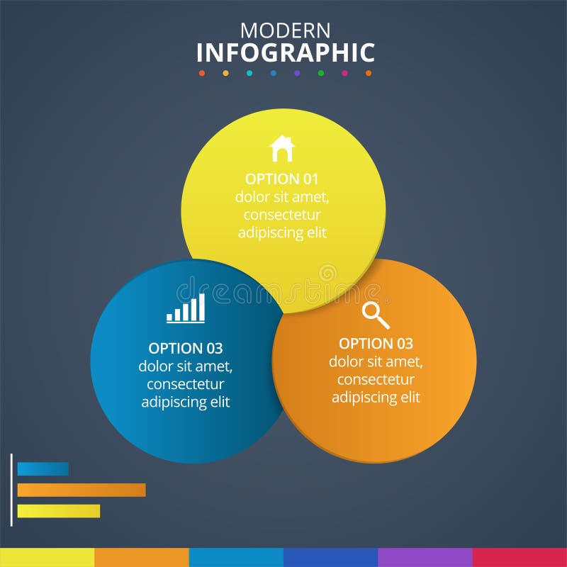 Vector Circle Chart Template for Infographics Stock Vector