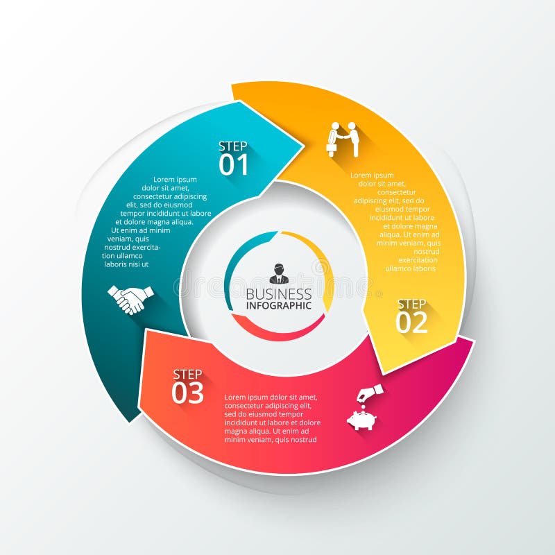 Vector circle element for infographic.