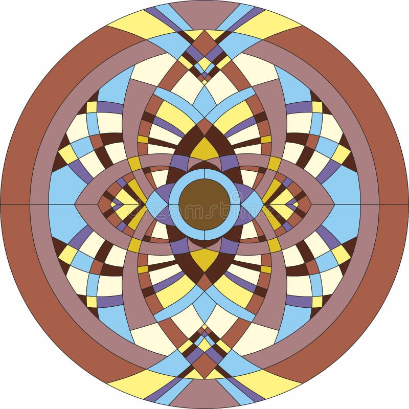 Stained Glass Pattern Easy Stock Illustrations 93 Stained Glass