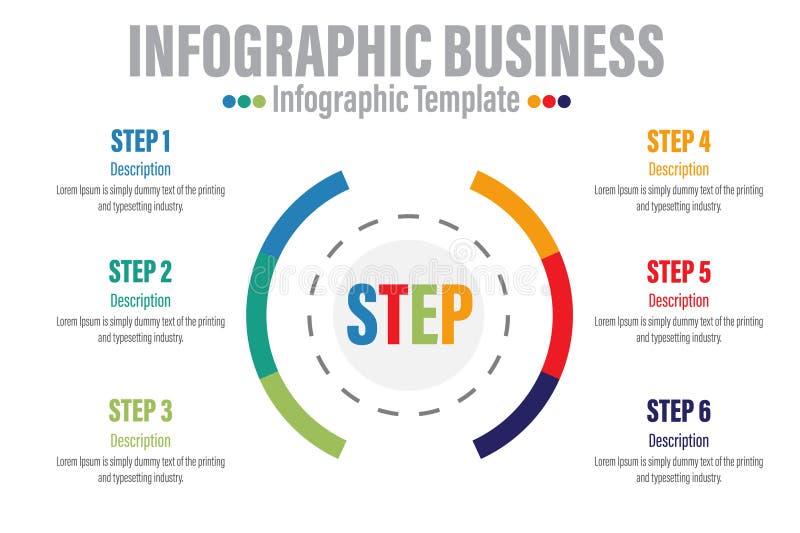 Vector Circle Infographic Cycle Diagram Graph Presentation Chart Business Concept With Six 6 6041