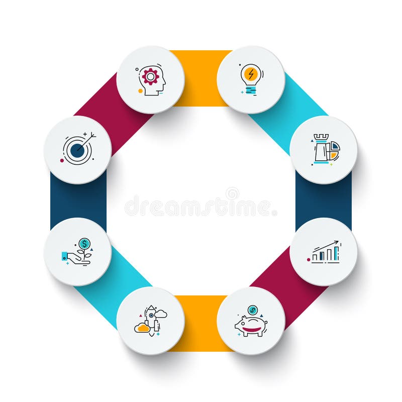 Vector circle infographic. stock illustration