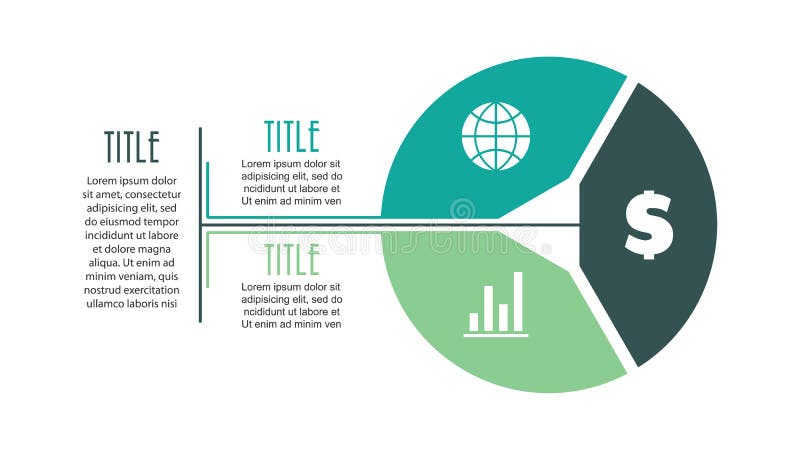 Vector circle infographic with 3 options. Cycle diagram royalty free illustration Vector circle infographic with 3 options. Cycle diagram royalty free illustration