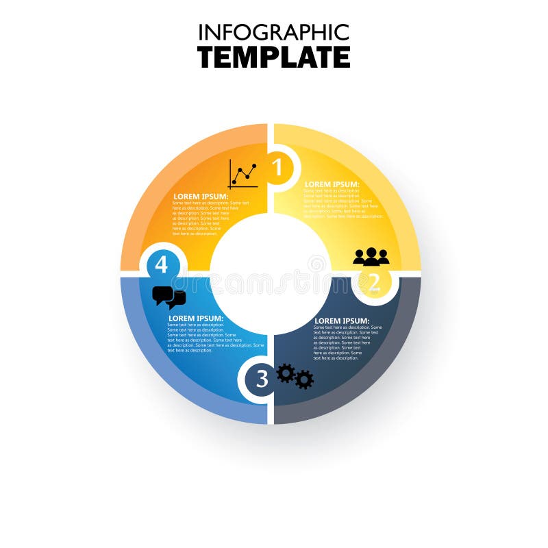 Vector circle infographic template for cycle diagram vector illustration Vector circle infographic template for cycle diagram vector illustration