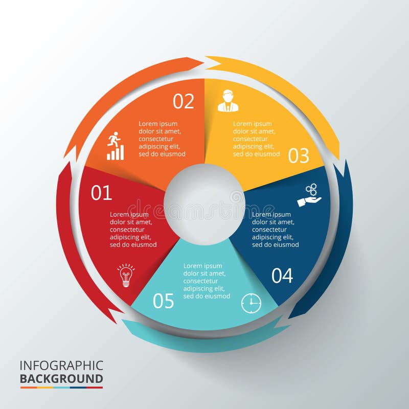 Vector circle infographic. stock illustration
