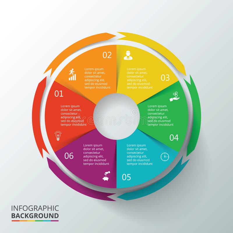 Vector circle infographic. vector illustration
