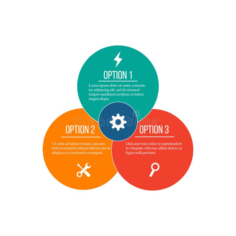 Vector circle infographic. Template for diagram, graph, presentation and chart. Business concept with 3 or 4 options, parts, steps royalty free illustration Vector circle infographic. Template for diagram, graph, presentation and chart. Business concept with 3 or 4 options, parts, steps royalty free illustration