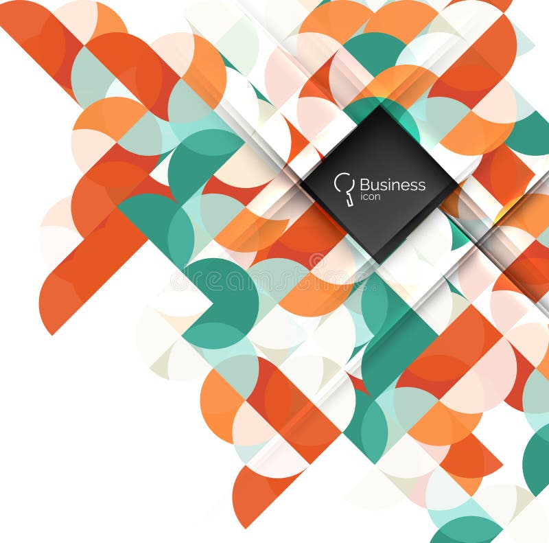 Vector Circle and Triangle Abstract Background Stock Vector