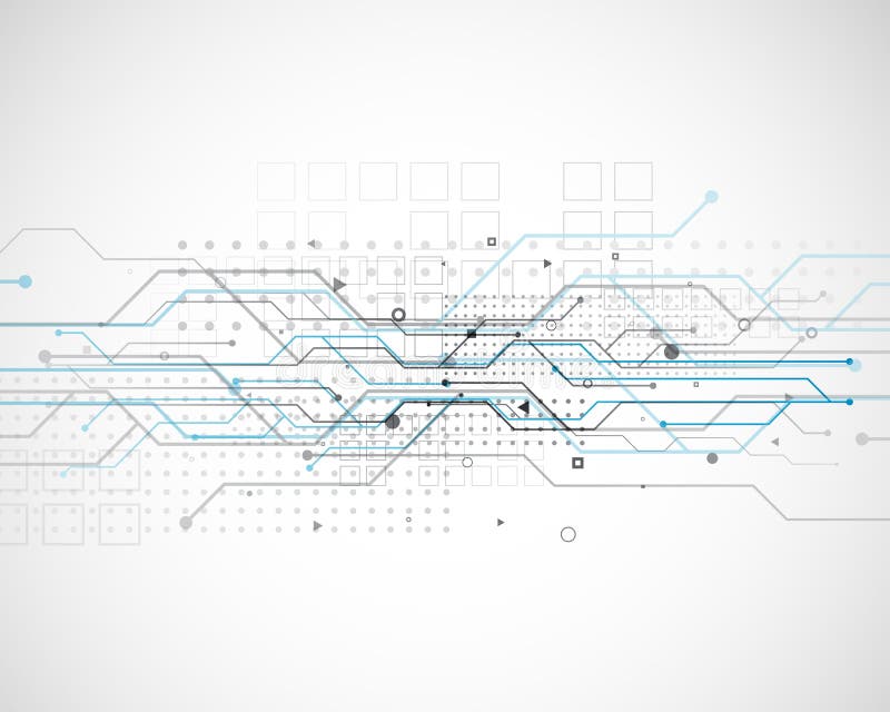 Vector circuit network diagram technology background design royalty free illustration