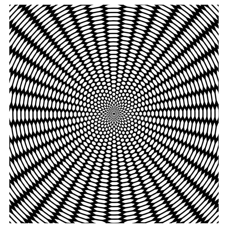 Vector cirkelvormig patroon als een spinnenweb, zwart-wit abstract vector illustratie