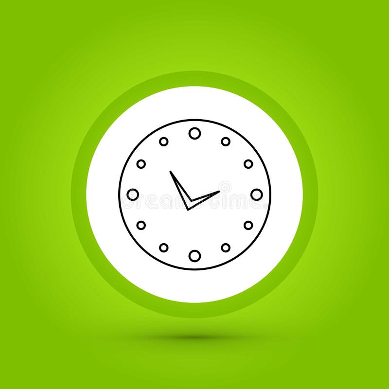 Vector Clock Icon In Creative Design With Elements For Mobile An Stock