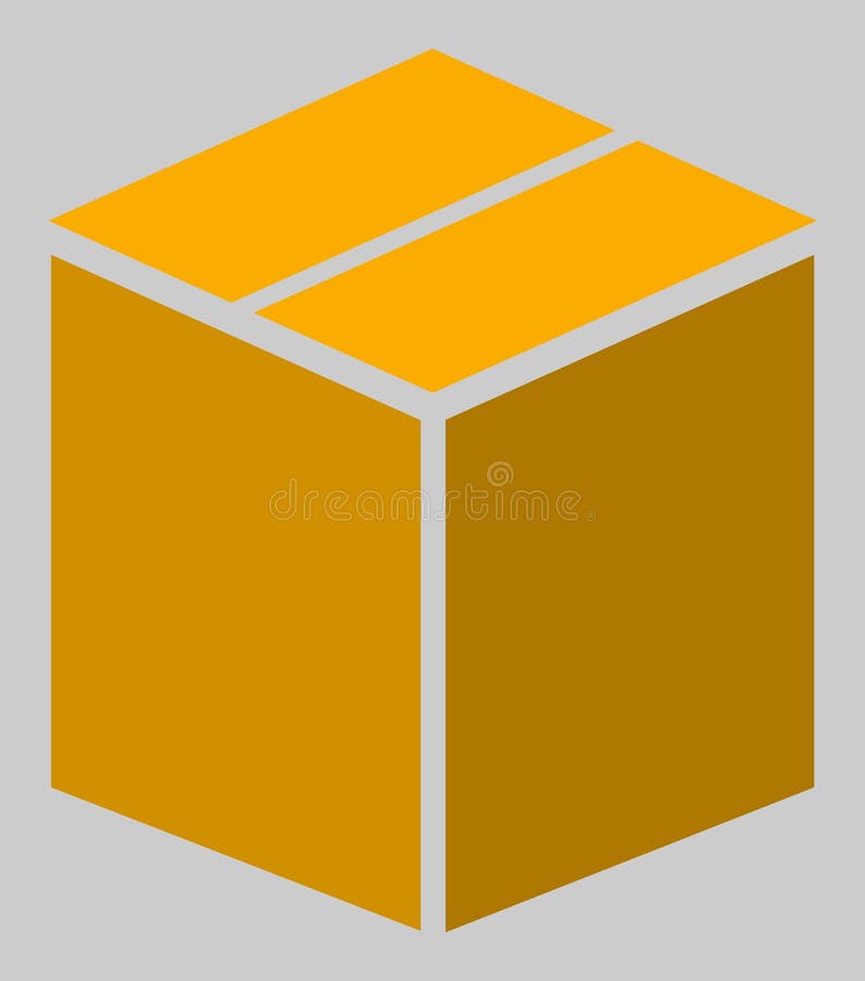 Vector Closed Carton Box Icon Illustration vector illustration