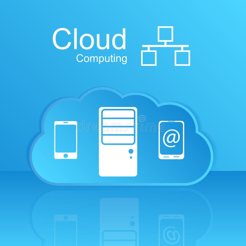 Vector cloud computing concept. Modern design temp vector illustration
