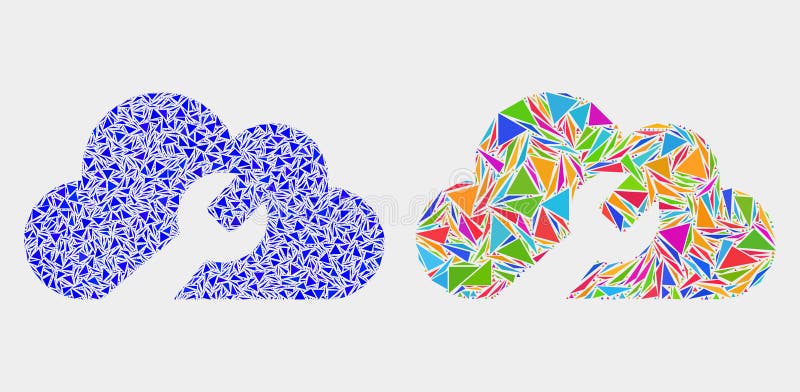 Vector Cloud Wrench Mosaic Icon of Triangles vector illustration Vector Cloud Wrench Mosaic Icon of Triangles vector illustration