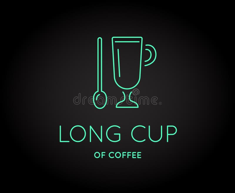 Vector Coffee Accessories Icon with Letter Sign Stock Vector