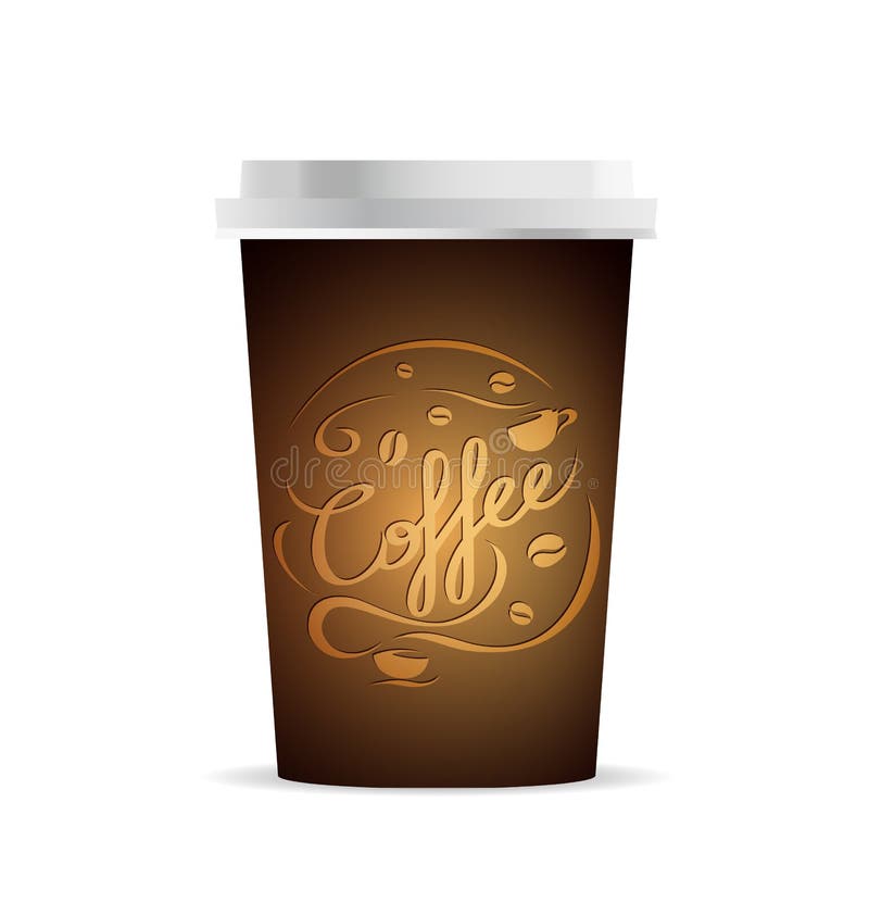 Vector coffee cup template stock vector. Illustration of latte 160825892