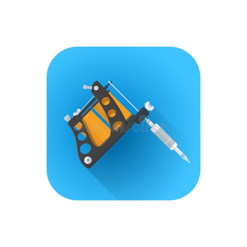 Coil Tattoo Machine Icon Outline Stock Vector Illustration of device