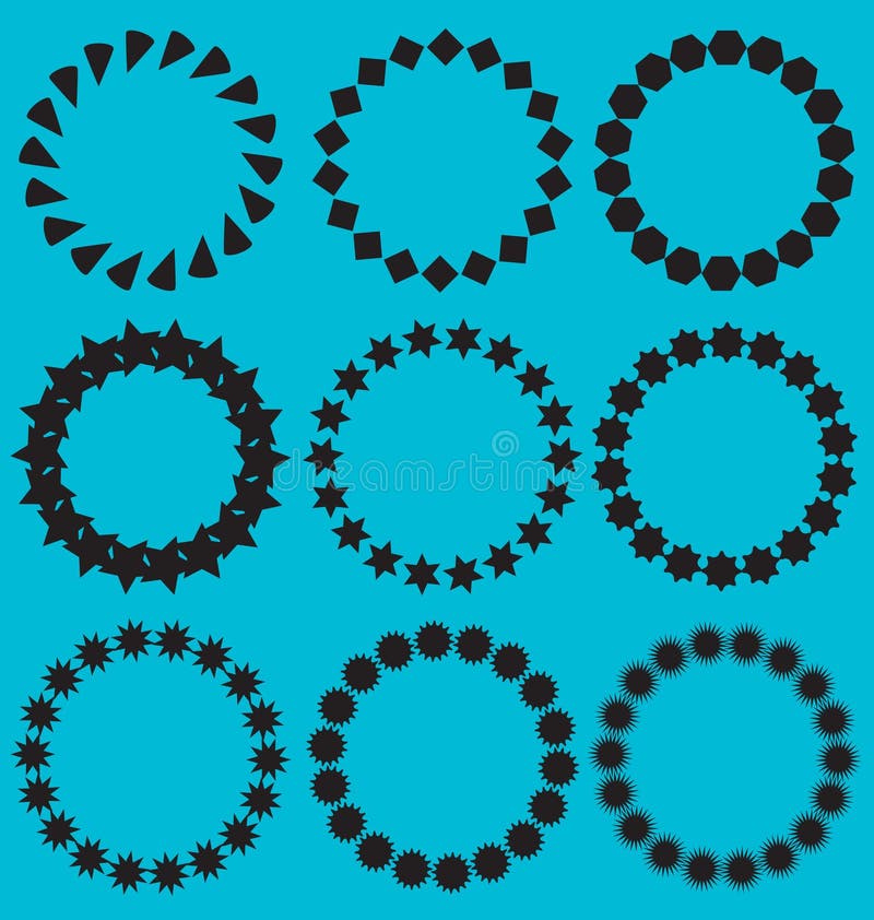 Vector Collection Circle Frames Stock Vector Illustration Of Circle