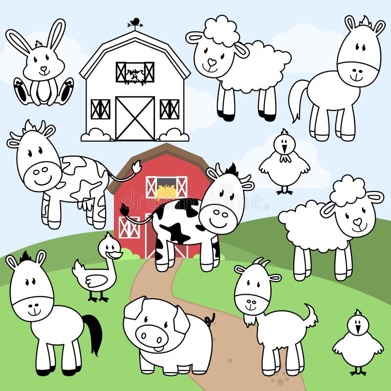 Farm Animals Line Drawing Stock Illustrations – 4,908 Farm Animals Line  Drawing Stock Illustrations, Vectors & Clipart - Dreamstime