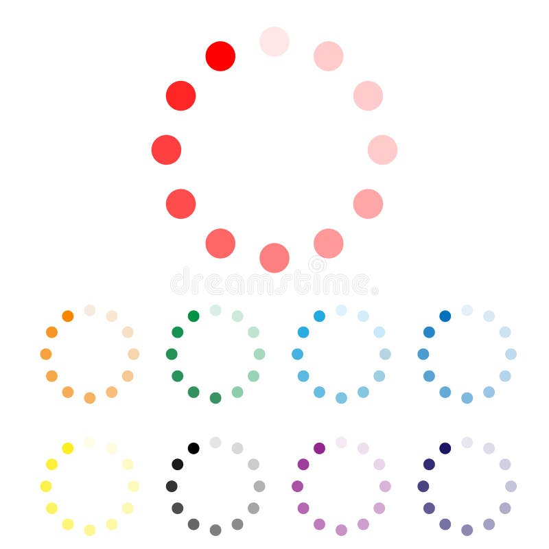 Vector collection of modern preloaders, progress loading bars and downloading circle. Jpeg version also available in gallery vector illustration