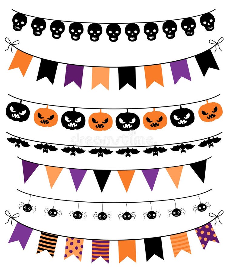 Download Vector Colletion Of Halloween Banners, Buntings And ...