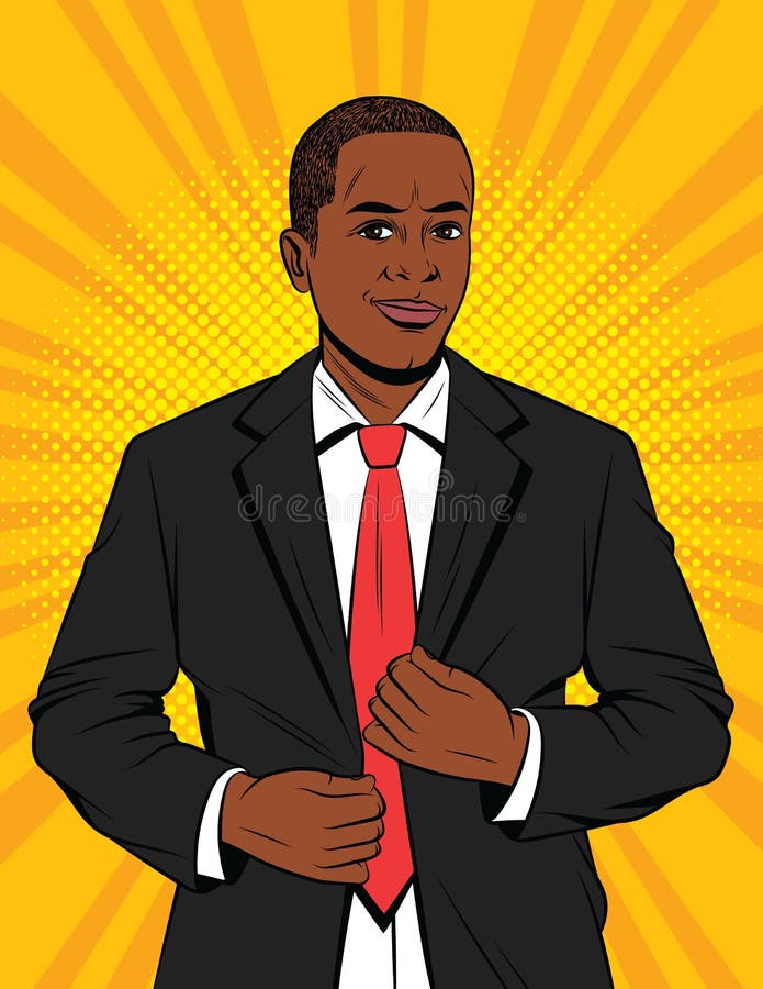 Vector color pop art style illustration of a businessman in suit. vector illustration Vector color pop art style illustration of a businessman in suit. vector illustration