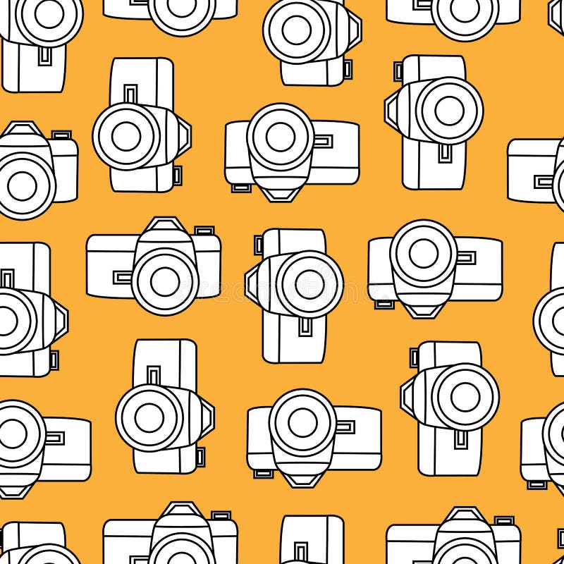 Vector color retro seamless photo camera with shutter royalty free illustration Vector color retro seamless photo camera with shutter royalty free illustration