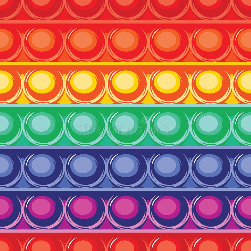 Vector color seamless pattern - Popit. Template, element for design, background. Style sensory anti-stress toy for kids. Color