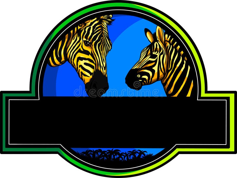 Vector Colored Zebra Standing Isolated on White Background Digital ...