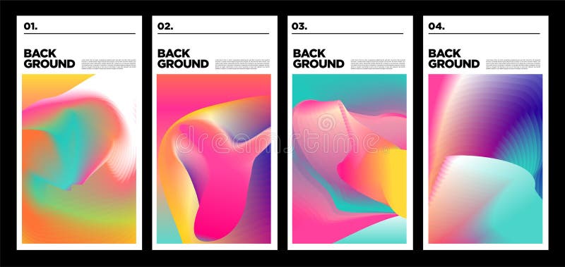 Vector colorful fluid abstract rainbow background for poster stock illustration