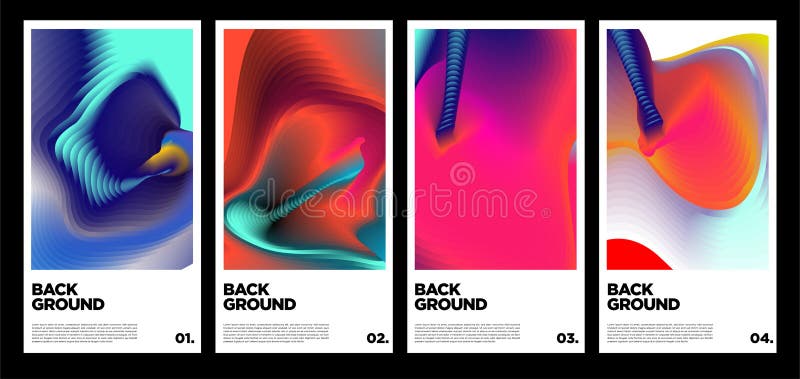 Vector colorful fluid abstract rainbow background for poster stock illustration