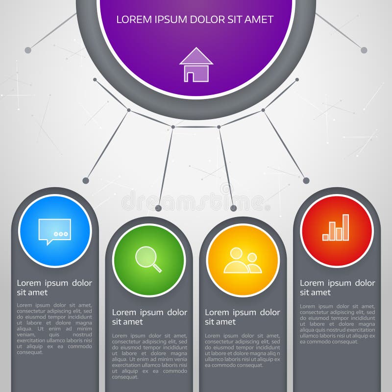 Vector colorful info graphic vector illustration
