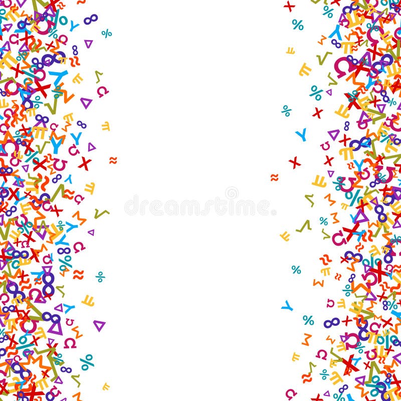 Vector colorful mathematics background element in flat style vector illustration