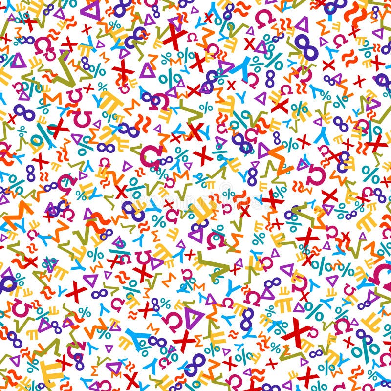 Vector colorful mathematics background element in flat style royalty free illustration