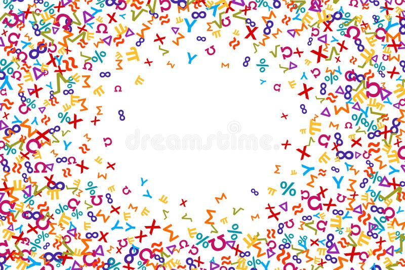 Vector colorful mathematics background element in flat style vector illustration