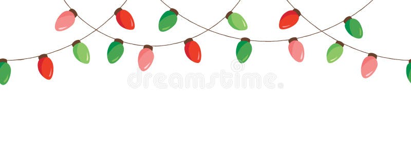Vector Colorful Retro Holiday Christmas New Year Hanging String