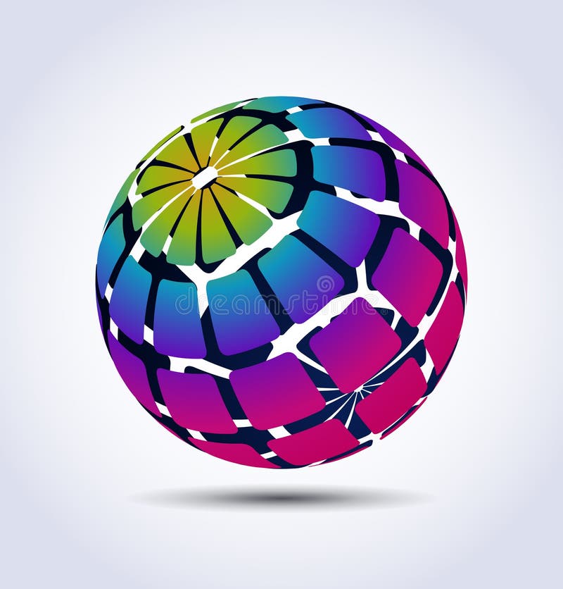 Vector colorful sphere vector illustration