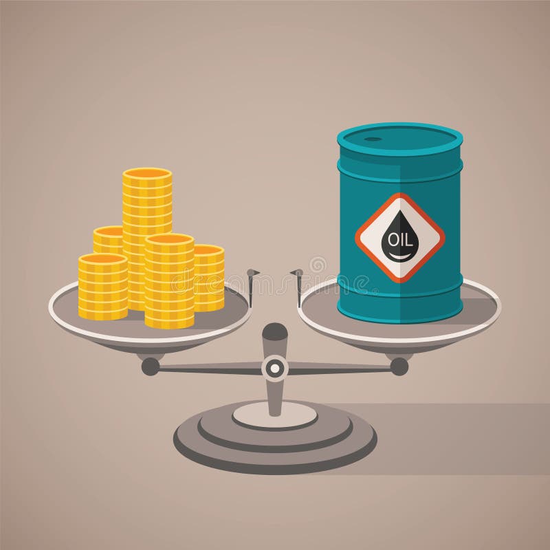 Vector Concept of Oil Industry Pricing and Costs Stock Vector