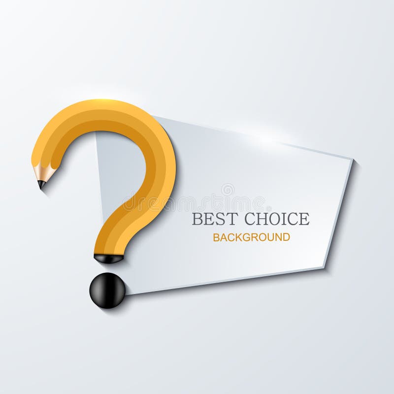 Vector concept pencil and question mark stock illustration Vector concept pencil and question mark stock illustration