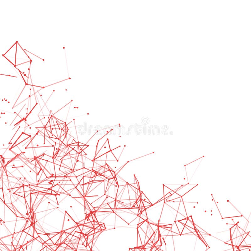 Vector connecting lines and dots on white background. Network connection structure. Banner template for your design vector illustration