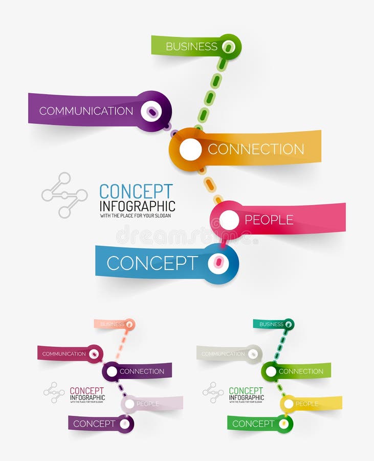 Vector connection theme keyword infographic stock illustration
