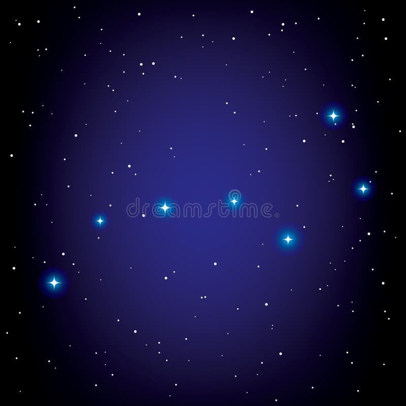 vector constellation of Big Dipper