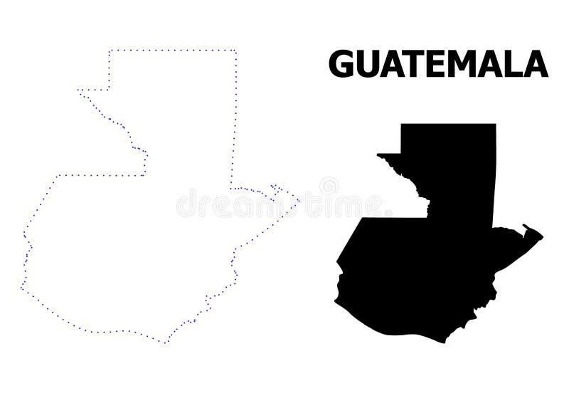 Guatemala outline map stock illustration. Illustration of illustration ...