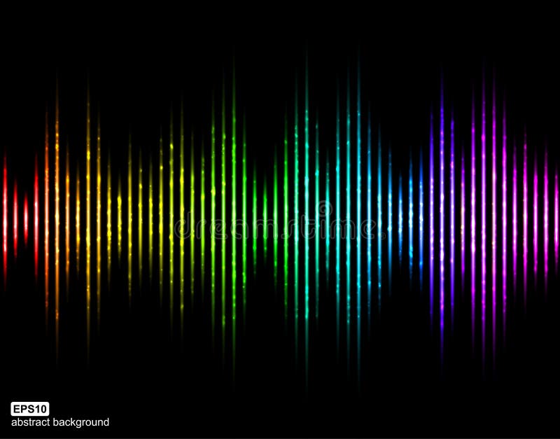 Vector geluidsgolven. Digitale muziek equalizer royalty-vrije illustratie