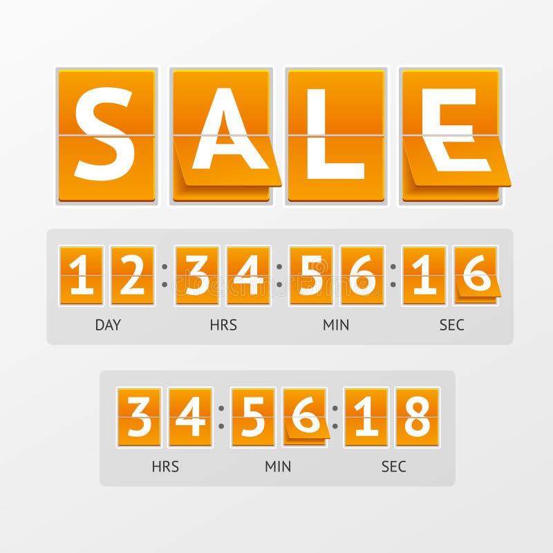 Vector Countdown Timer Sale Stock Vector Illustration of design